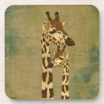Golden Bronze Giraffes Coaster cork coasters