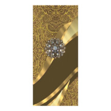 Golden brown swirl pattern rack card