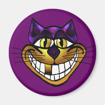 Golden Cheshire Cat Magnet
