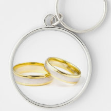 Golden Chic Stylish Bridal Shower Keychain