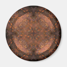Golden Copper Shimmer Refrigerator Magnets