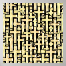 Golden Crosses Poster