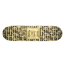 Golden Crosses Skate Board