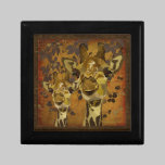 Golden Damask Giraffes Vines Gift Box gift boxes