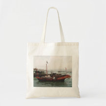 Golden Dragon Ferry Hong Kong Crafts and Shopping Canvas Bag