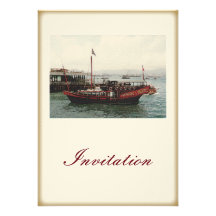 Golden Dragon Ferry Hong Kong Party Event Personalized Invite