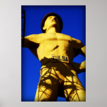 Golden Driller, Colour. Photo by Derrick W. Black Posters