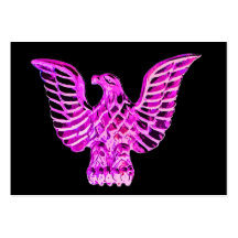 Golden Eagle in Pink, Lilac, Black Background Business Card Template