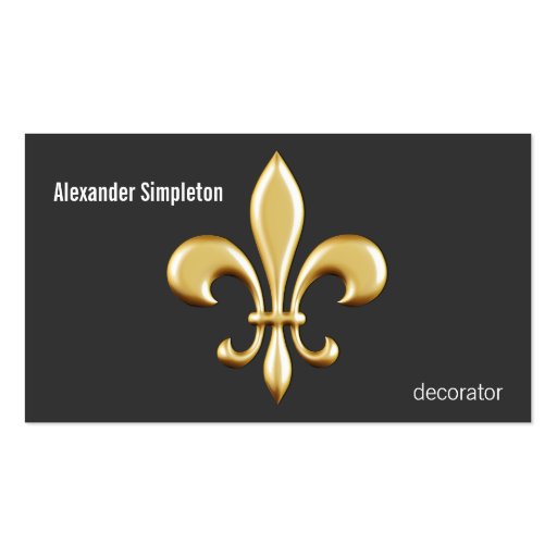 Golden Fleur De Lis Business Card