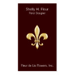 Golden Fleur De Lis Business Card Template