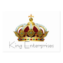 Golden Fleur de Lis Crown Business Cards