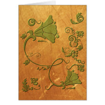 Golden Floral (green finish) Card