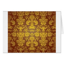 Golden floral pattern card
