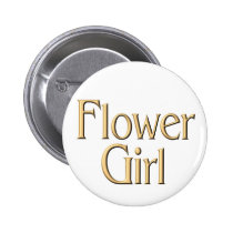 Golden Flower Girl button buttons