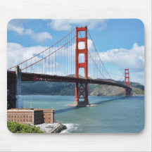 Golden Gate Bridge And Fort Point In San Francisco Mouse Pads