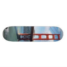 Golden Gate Bridge And Fort Point In San Francisco Skateboard Deck