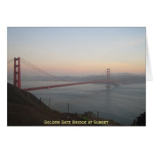 Golden Gate Bridge at Sunset Greeting Card