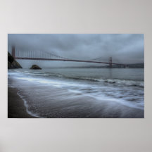 Golden Gate Bridge from Kirby Cove Beach Print
