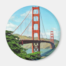 Golden Gate Bridge In San Francisco Refrigerator Magnet