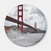 Golden Gate Bridge In San Francisco Seen From Fort Fridge Magnet