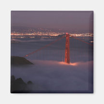 Golden Gate Covered in Fog Magnets