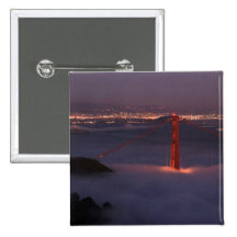 Golden Gate Covered in Fog Pins