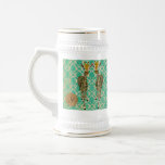 Golden Giraffes Monogram Stein Coffee Mugs