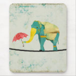 Golden Graceful Elephant Mousepad