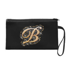 Golden Initial ''B'' Wristlet