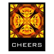 Golden Kaleidoscope Post Cards
