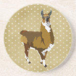 Golden Llama Star Art Coaster coasters