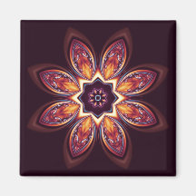 Golden Lotus Fractal Magnet