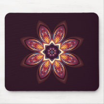 Golden Lotus Fractal Mousepad