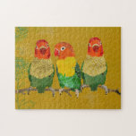 Golden Love Birds Puzzle puzzles