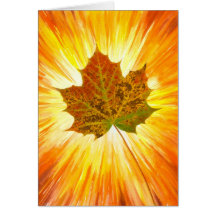 Golden Maple Leaf Greeting Card