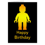 Golden Minifig Happy Birthday Card cards