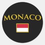 Golden Monaco Round Sticker