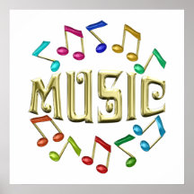 GOLDEN MUSIC PRINT