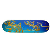 Golden Notes Skateboard