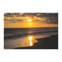 Golden Ocean Sunset Canvas Print