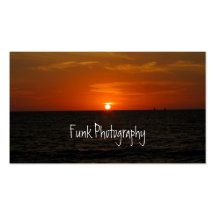 Golden Pacific Sunset Business Card Templates