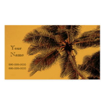 golden palm travel business card template