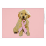 Golden Retriever Breast Cancer Greeting Card