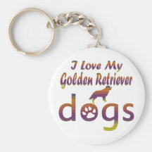 Golden Retriever designs Keychains