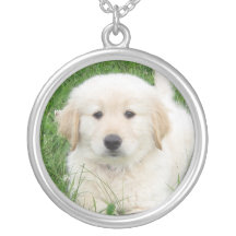 Golden retriever puppy necklace