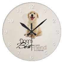 Golden Retriever Puppy Wall Clock