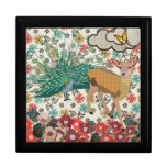 Golden Rose Deer & Peacock Floral Gift Box
