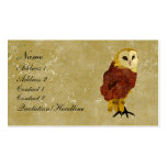 Golden Ruby Owl Business Card/Tags