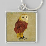 Golden Ruby Owl Keychain keychains