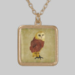 Golden Ruby Owl Necklace necklaces